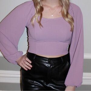 Purple long sleeve top